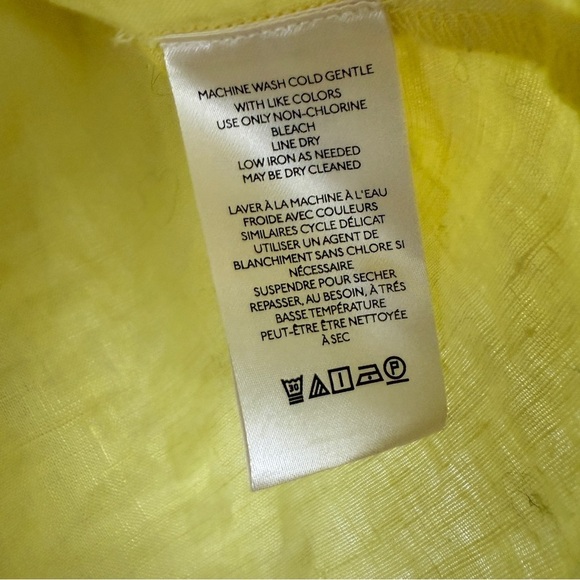 Anthropologie Maeve Audie Linen Button Down Puff Sleeve Blouse Top XS - Picture 11 of 11